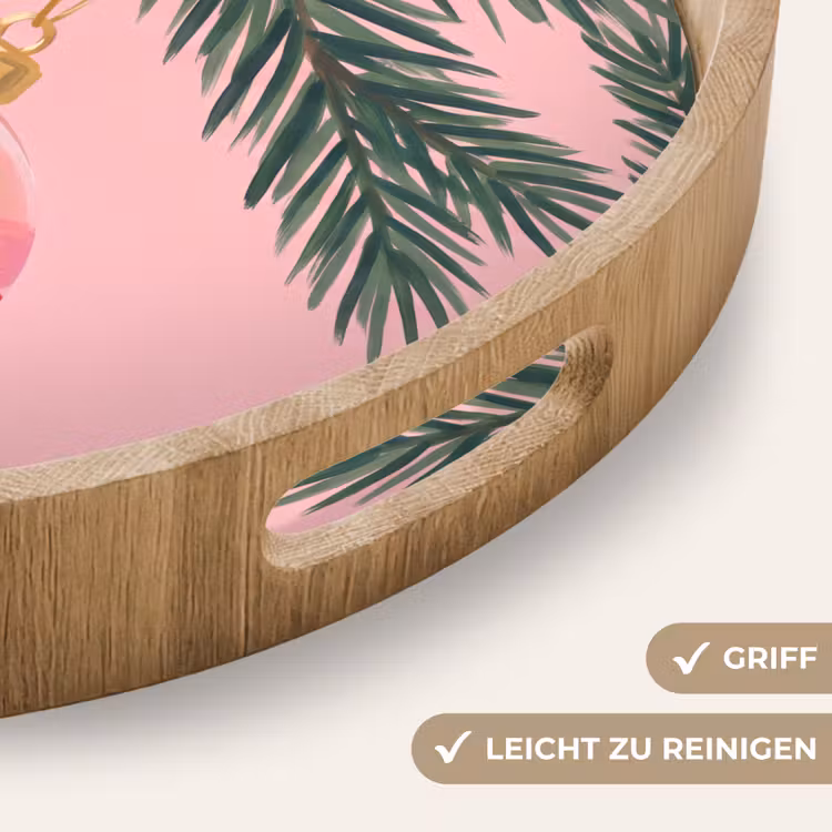 Tablett - Weihnachtskugel – Rosa – Weihnachten — 5