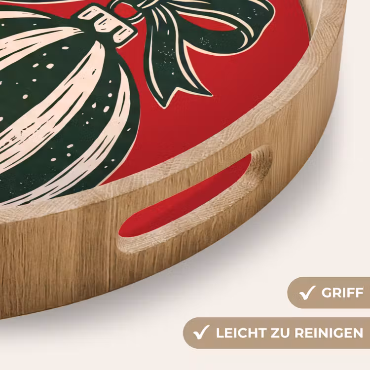 Tablett - Weihnachtskugel – Weihnachten – Rot — 5