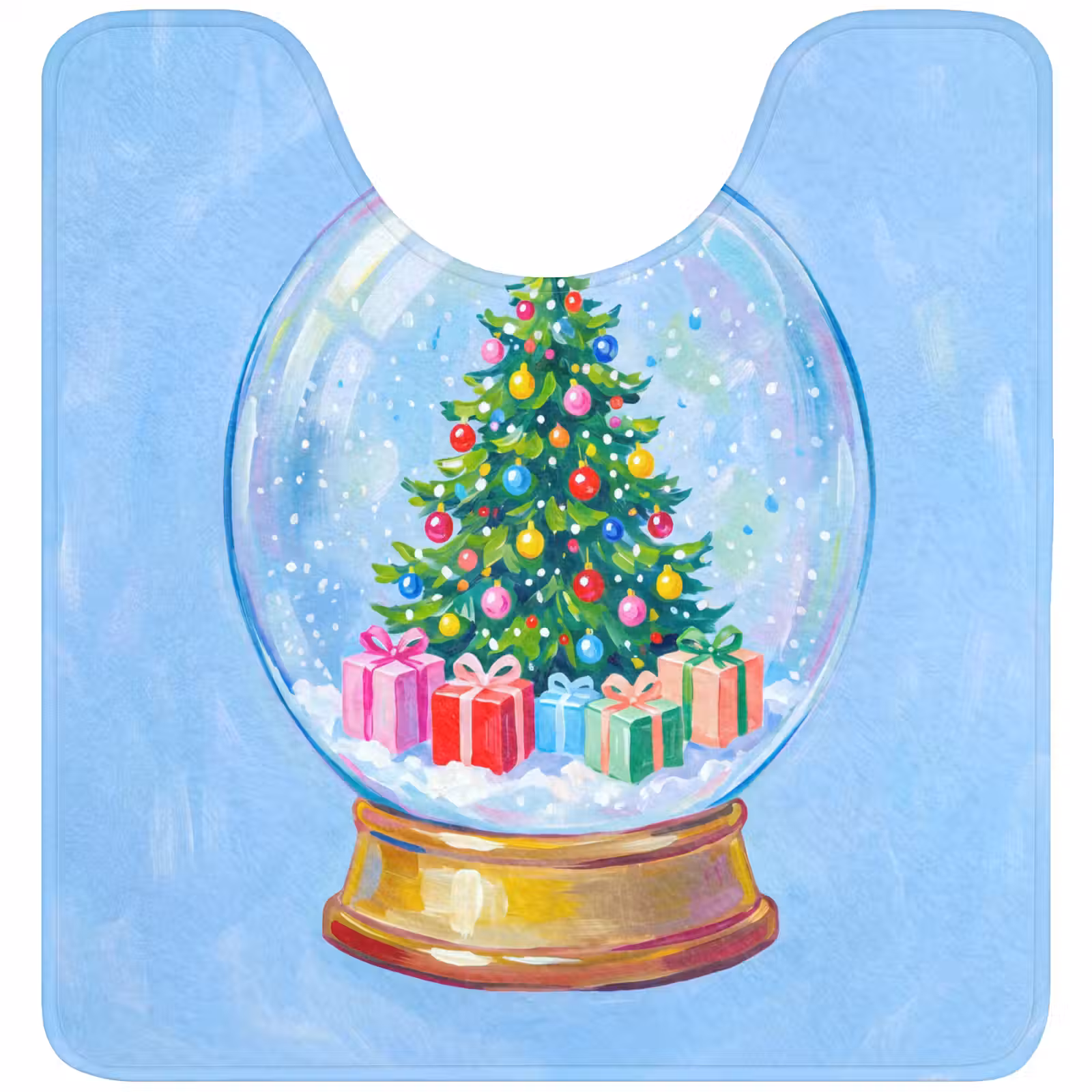 WC Vorleger - Schneekugel – Weihnachten – Geschenke — 1