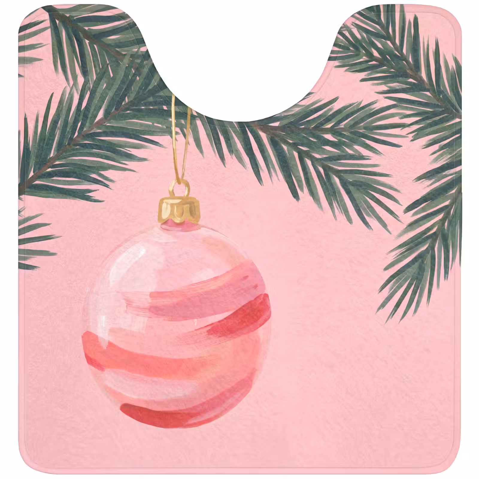 WC Vorleger - Weihnachtskugel – Rosa – Weihnachten — 1