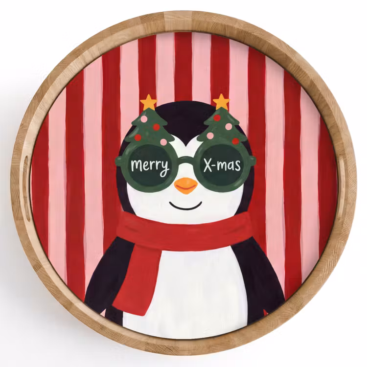 Tablett - Pinguin – Weihnachten – Illustration — 1