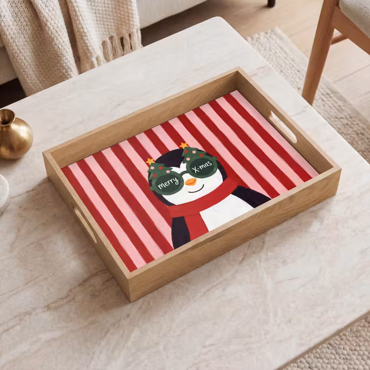 Tablett - Pinguin – Weihnachten – Illustration — 2