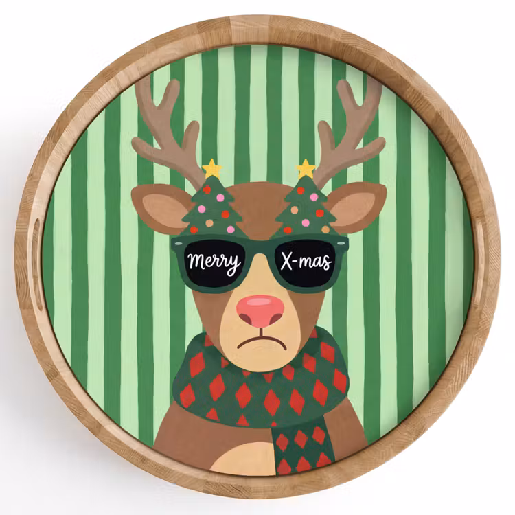 Tablett - Rentier – Weihnachten – Illustration — 1