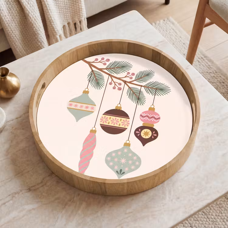 Tablett - Weihnachten – Christbaumschmuck – Zweig — 2