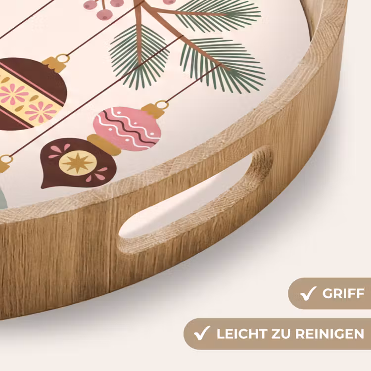 Tablett - Weihnachten – Christbaumschmuck – Zweig — 5