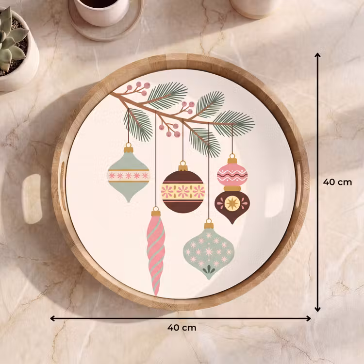 Tablett - Weihnachten – Christbaumschmuck – Zweig — 9