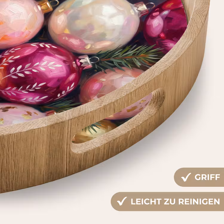 Tablett - Weihnachtskugeln – Bunt – Festlich — 5