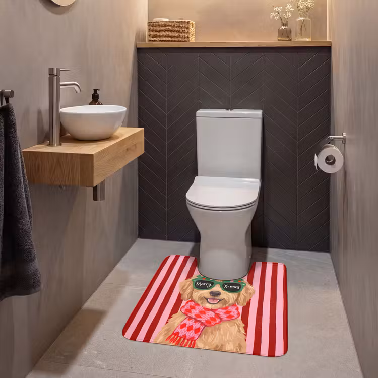 WC Vorleger - Hund – Weihnachten – Rot — 2