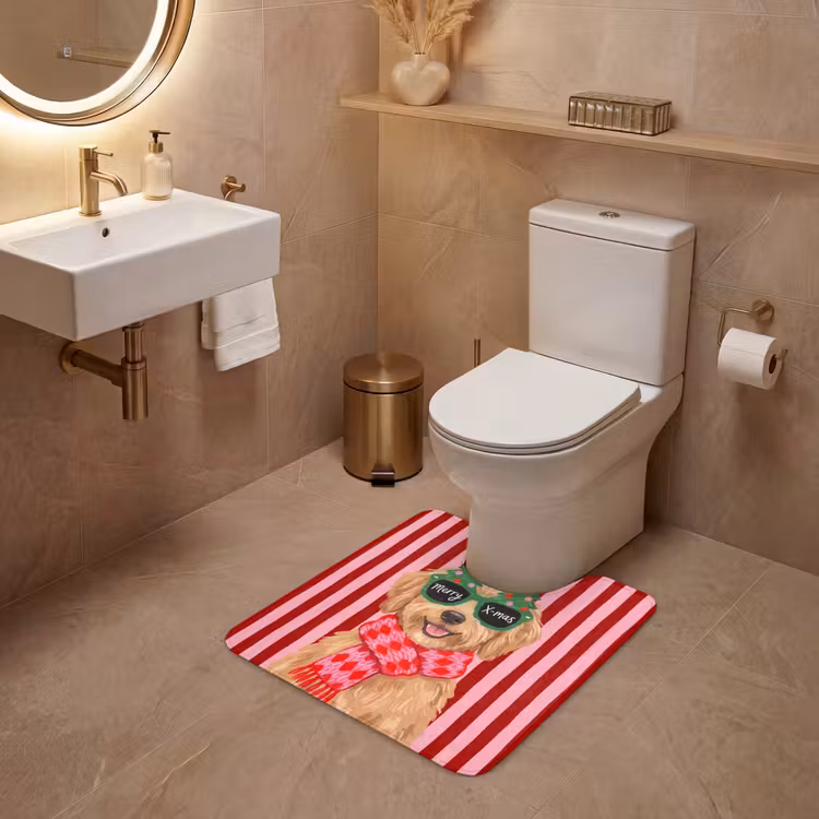 WC Vorleger - Hund – Weihnachten – Rot — 4