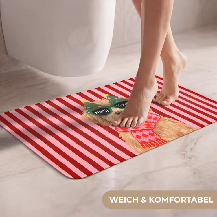 WC Vorleger - Hund – Weihnachten – Rot — 7