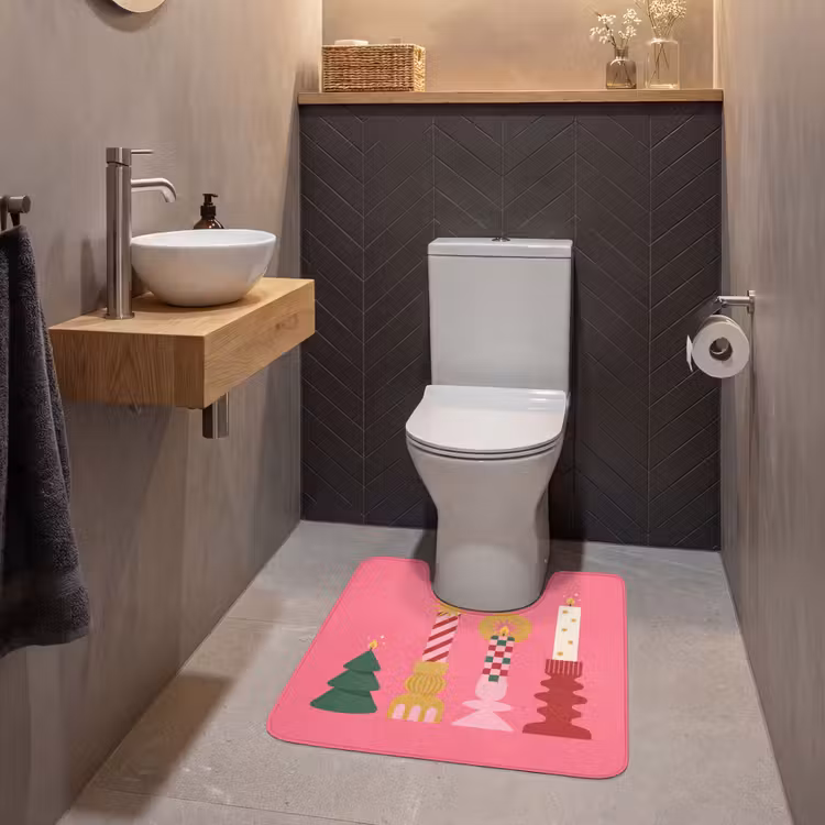 WC Vorleger - Kerzen – Party – Rosa — 2