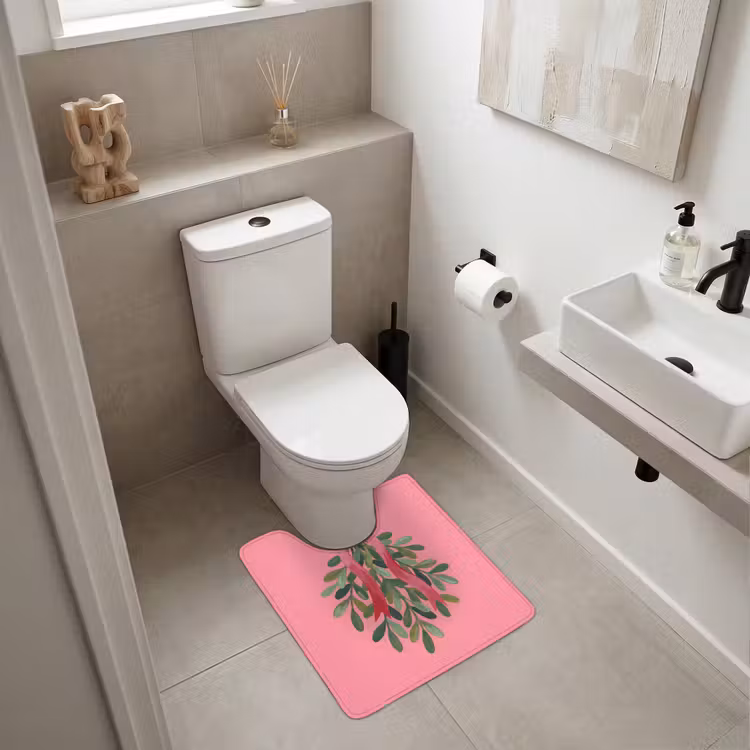 WC Vorleger - Pflanze – Band – Rosa — 6