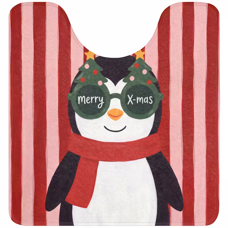 WC Vorleger - Pinguin – Weihnachten – Illustration — 1