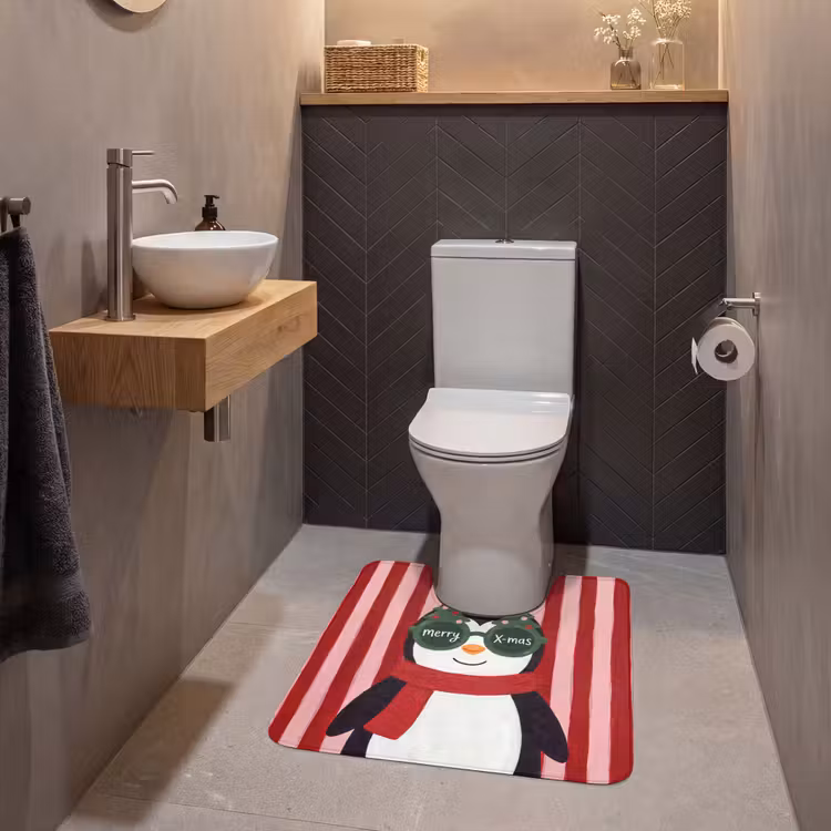 WC Vorleger - Pinguin – Weihnachten – Illustration — 2