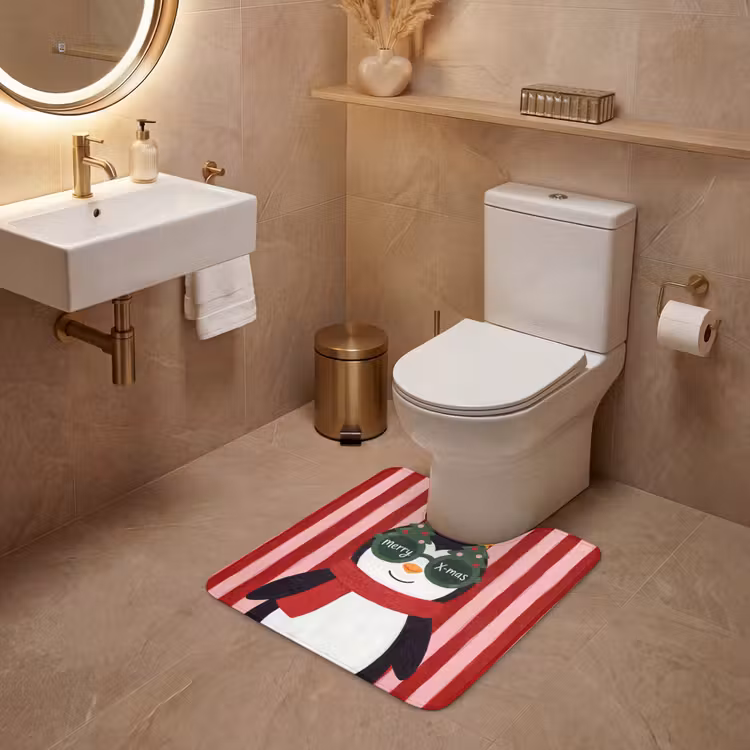 WC Vorleger - Pinguin – Weihnachten – Illustration — 4