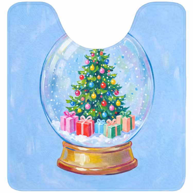 WC Vorleger - Schneekugel – Weihnachten – Geschenke — 1