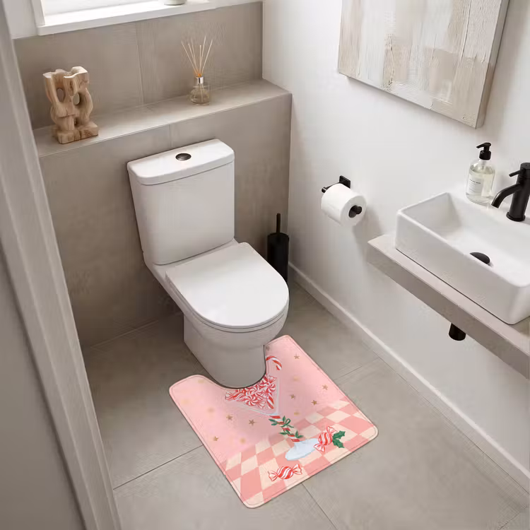 WC Vorleger - Süßigkeiten – Glas – Rosa — 6