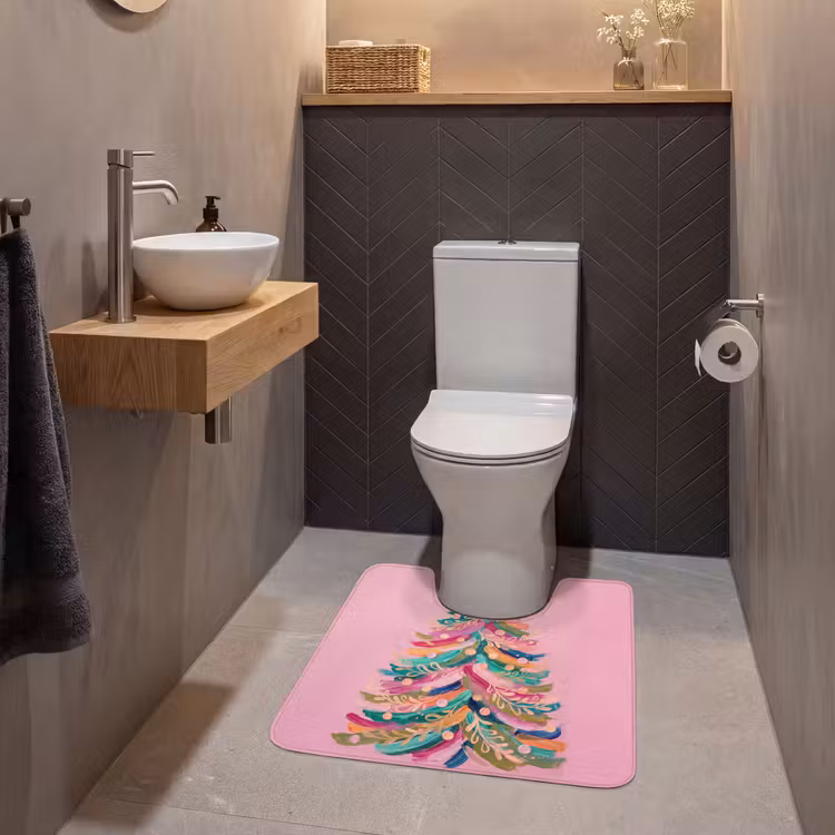 WC Vorleger - Weihnachtsbaum – Abstrakt – Bunt — 2