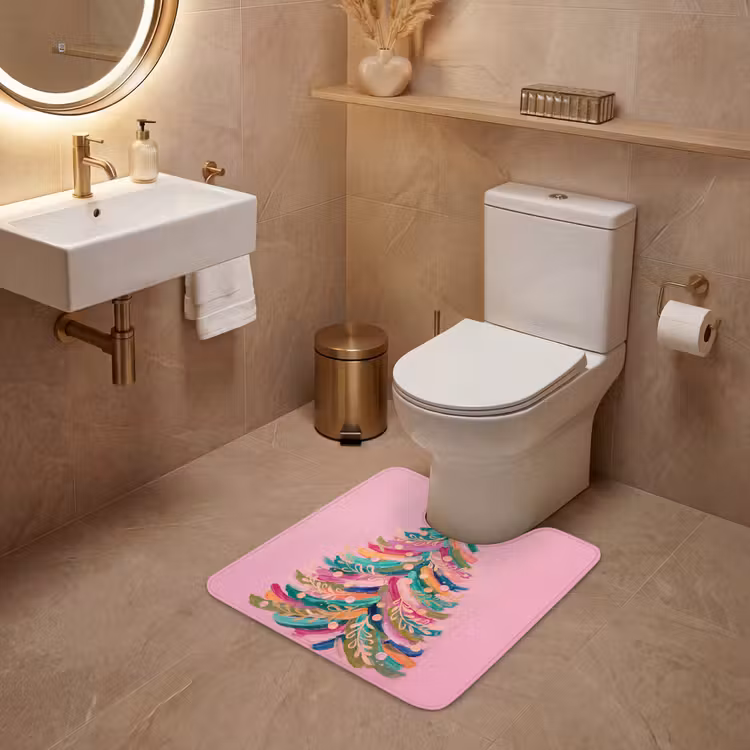 WC Vorleger - Weihnachtsbaum – Abstrakt – Bunt — 4
