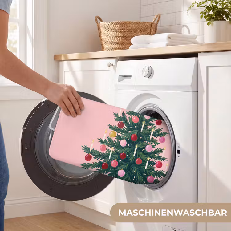 WC Vorleger - Weihnachtsbaum – Weihnachten – Rosa — 5