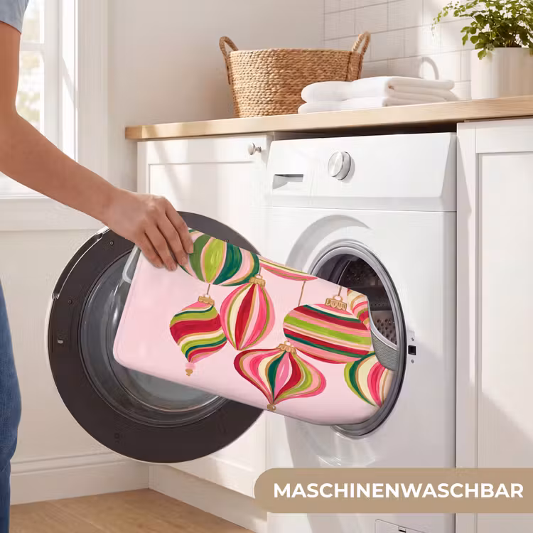 WC Vorleger - Weihnachtsdekoration – Gestreift – Rosa — 7