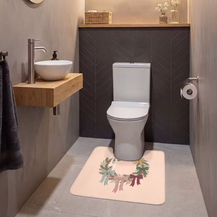WC Vorleger - Weihnachtskranz – Schleifen – Weihnachten — 2