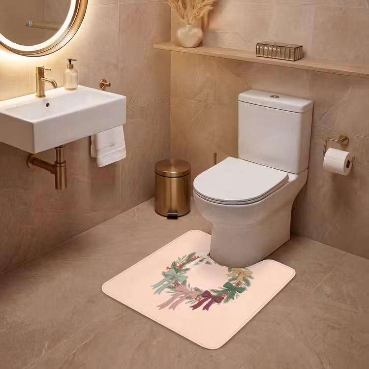 WC Vorleger - Weihnachtskranz – Schleifen – Weihnachten — 4
