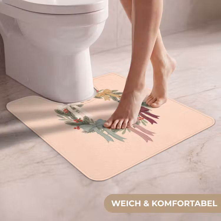 WC Vorleger - Weihnachtskranz – Schleifen – Weihnachten — 5