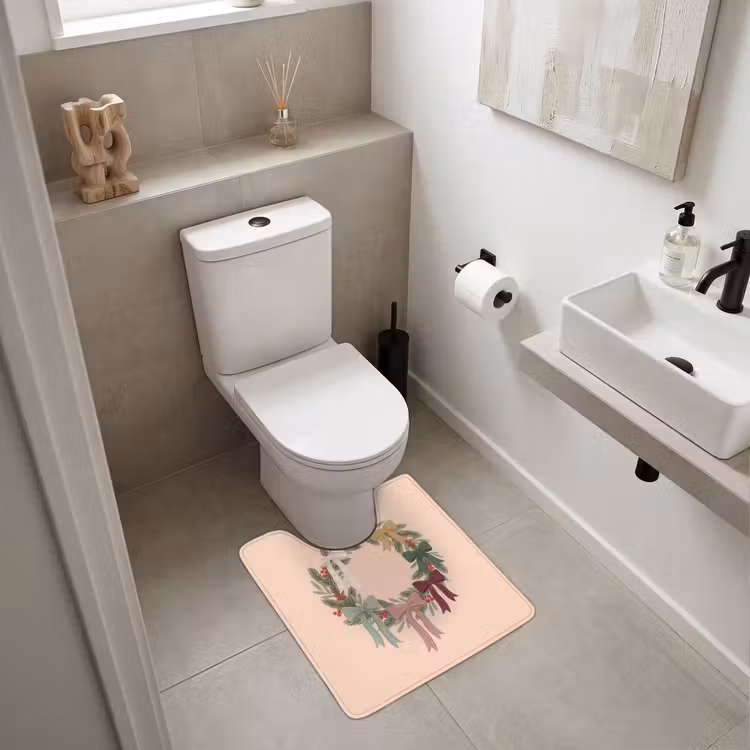 WC Vorleger - Weihnachtskranz – Schleifen – Weihnachten — 6