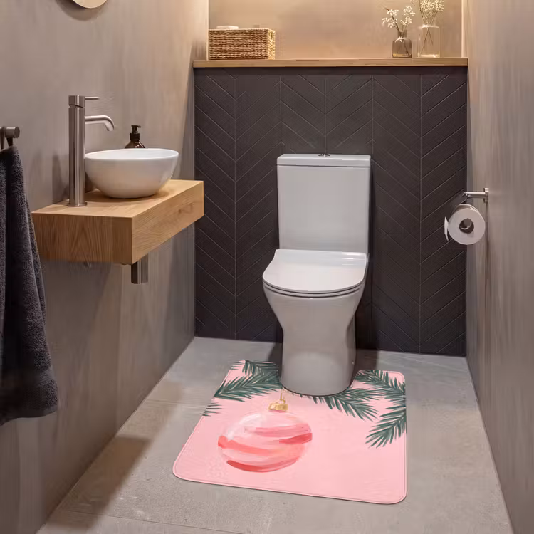 WC Vorleger - Weihnachtskugel – Rosa – Weihnachten — 2