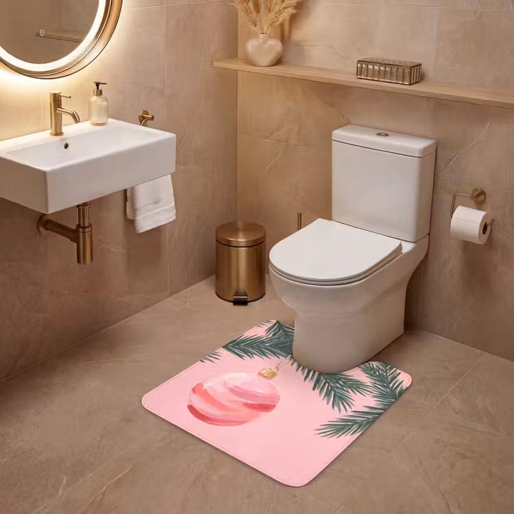 WC Vorleger - Weihnachtskugel – Rosa – Weihnachten — 4