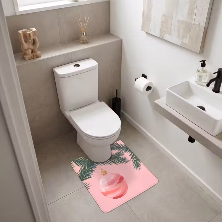 WC Vorleger - Weihnachtskugel – Rosa – Weihnachten — 6