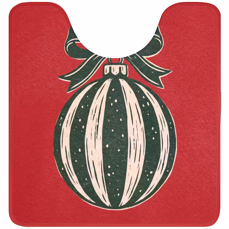 WC Vorleger - Weihnachtskugel – Weihnachten – Rot — 1