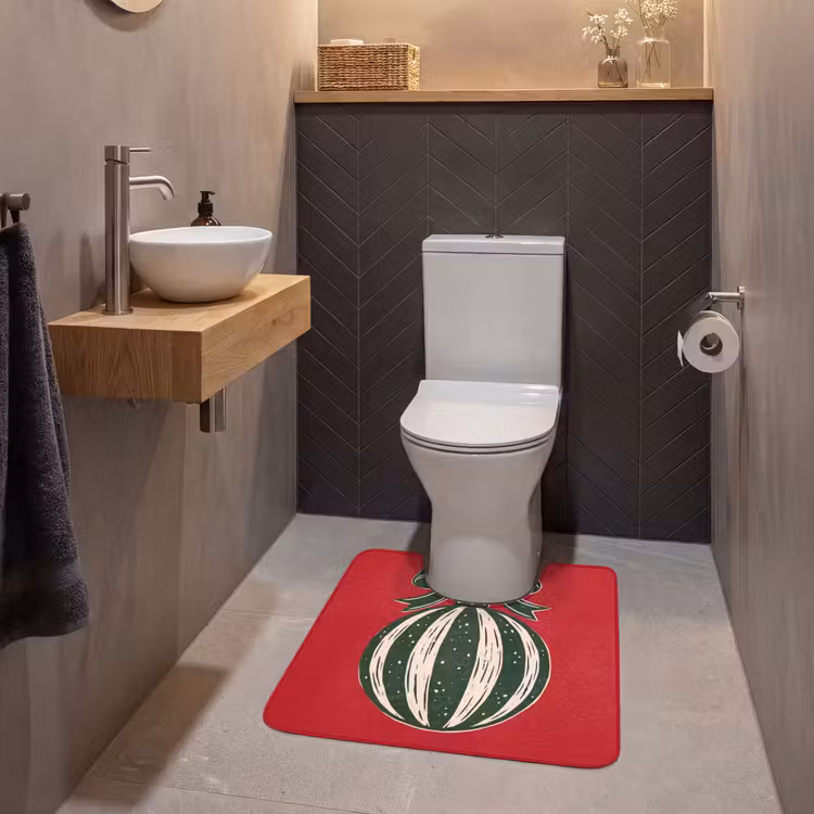 WC Vorleger - Weihnachtskugel – Weihnachten – Rot — 2