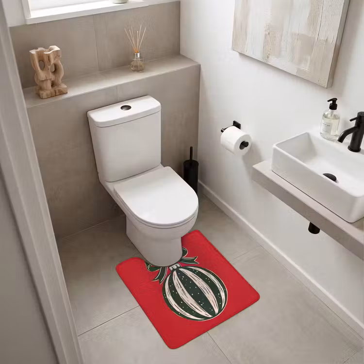 WC Vorleger - Weihnachtskugel – Weihnachten – Rot — 6