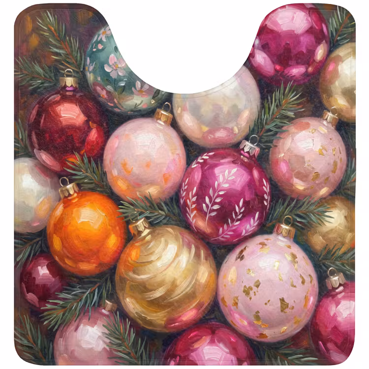 WC Vorleger - Weihnachtskugeln – Bunt – Festlich — 1