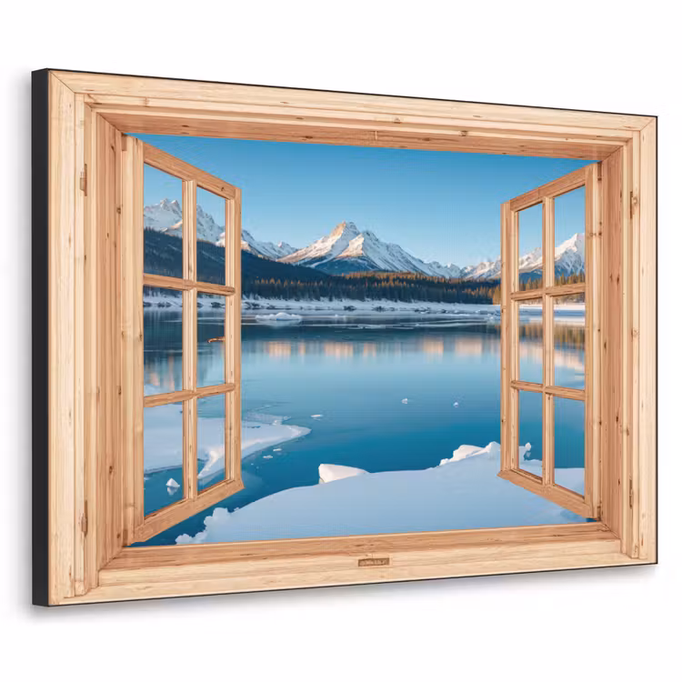 Art Frame - Ansichten - Landschaft - Winter - See - Berg - Aussicht — 1