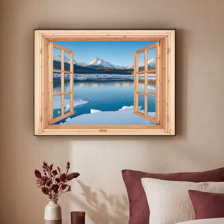 Art Frame - Ansichten - Landschaft - Winter - See - Berg - Aussicht — 2