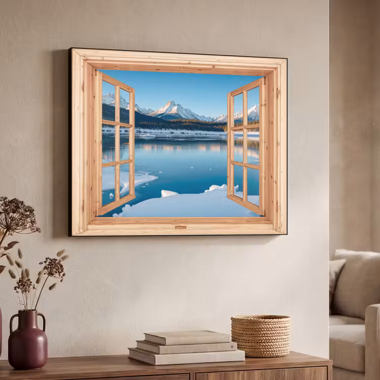 Art Frame - Ansichten - Landschaft - Winter - See - Berg - Aussicht — 3