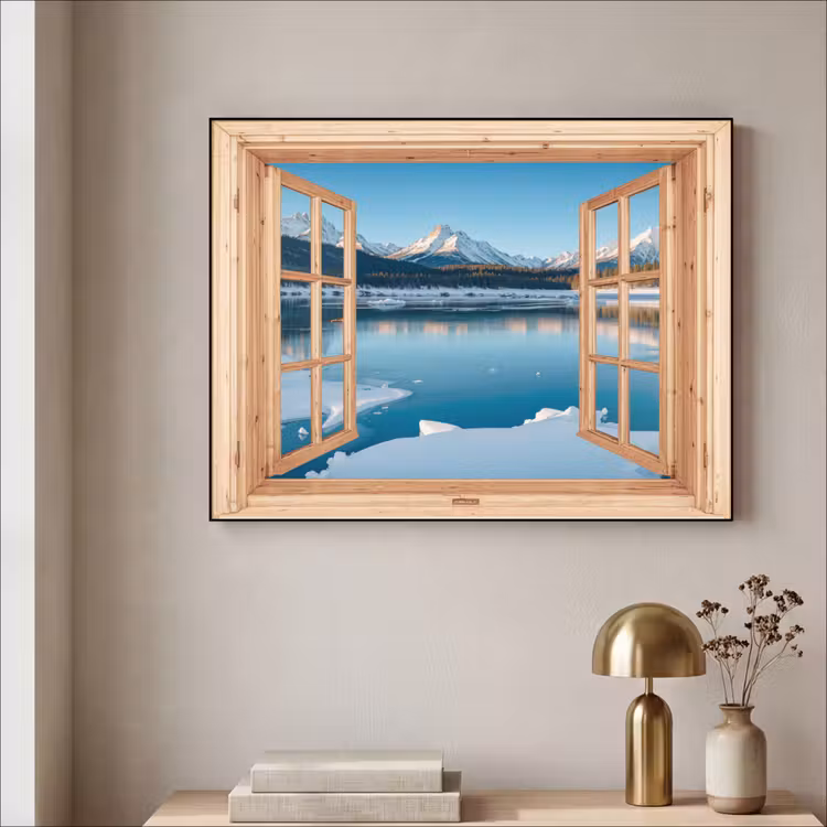 Art Frame - Ansichten - Landschaft - Winter - See - Berg - Aussicht — 4