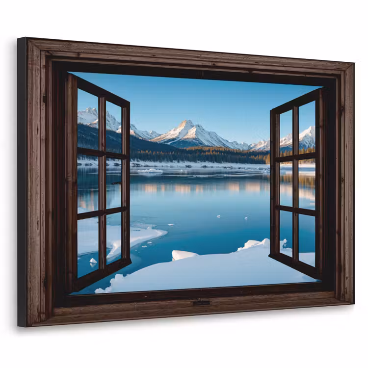 Art Frame - Durchblick - Winterlandschaft - See - Berge - Ausblicke — 1