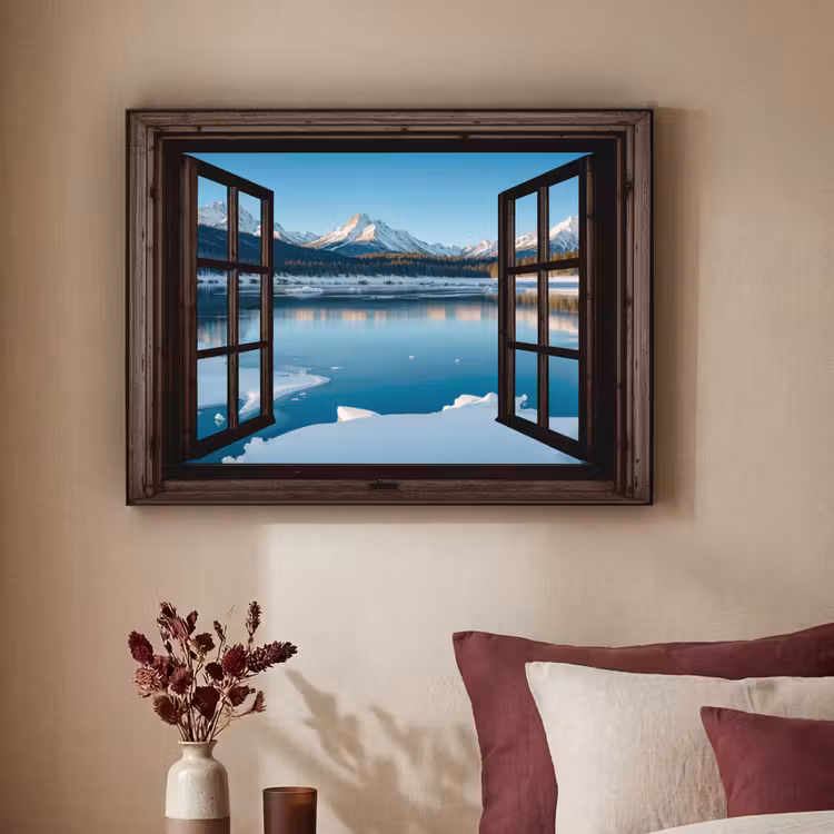 Art Frame - Durchblick - Winterlandschaft - See - Berge - Ausblicke — 2