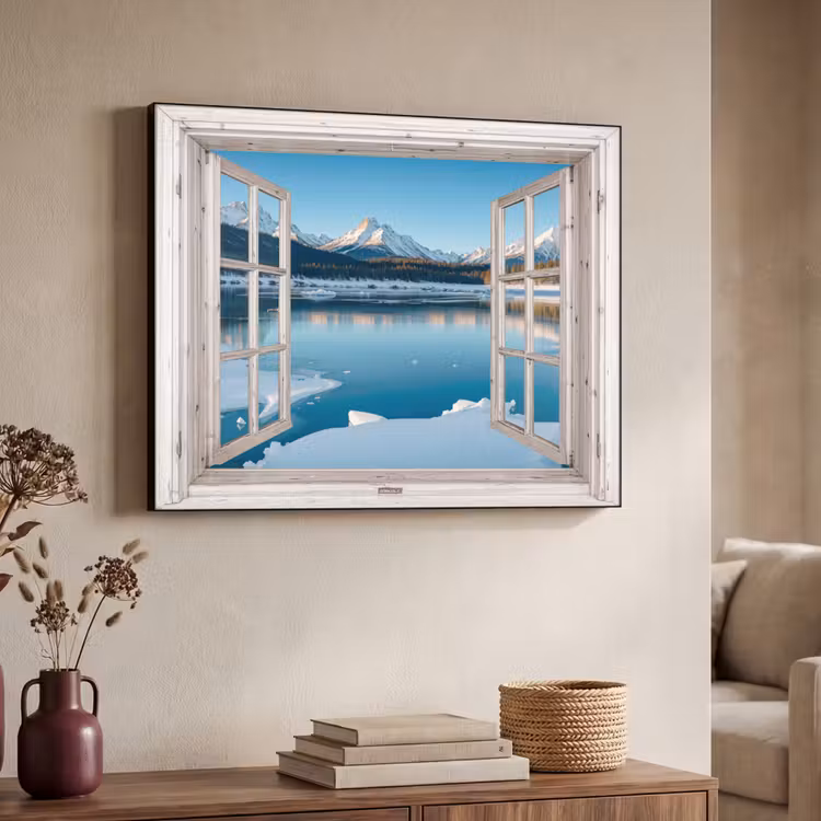 Art Frame - Landschaft - Winter - See - Berg - Aussicht - Licht — 3