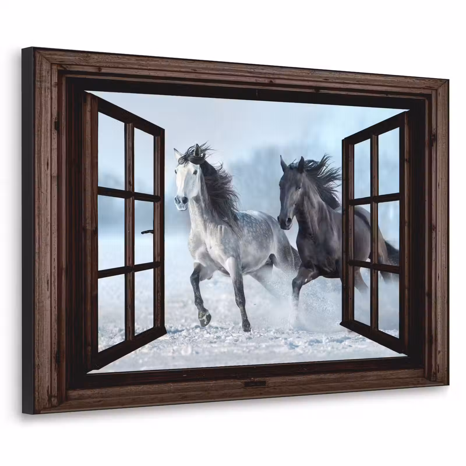 Art Frame - Pferde - Winter - Tiere - Natur - Durchblicken — 1