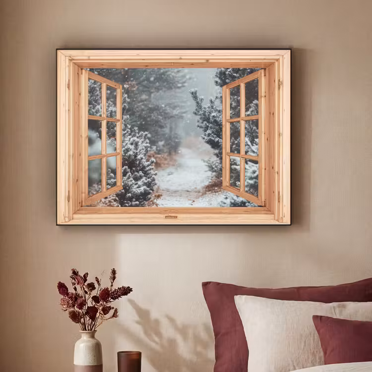 Art Frame - Wald - Winter - Bäume - Natur - Weg - Aussicht — 2