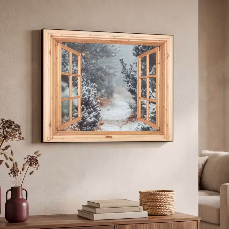 Art Frame - Wald - Winter - Bäume - Natur - Weg - Aussicht — 3