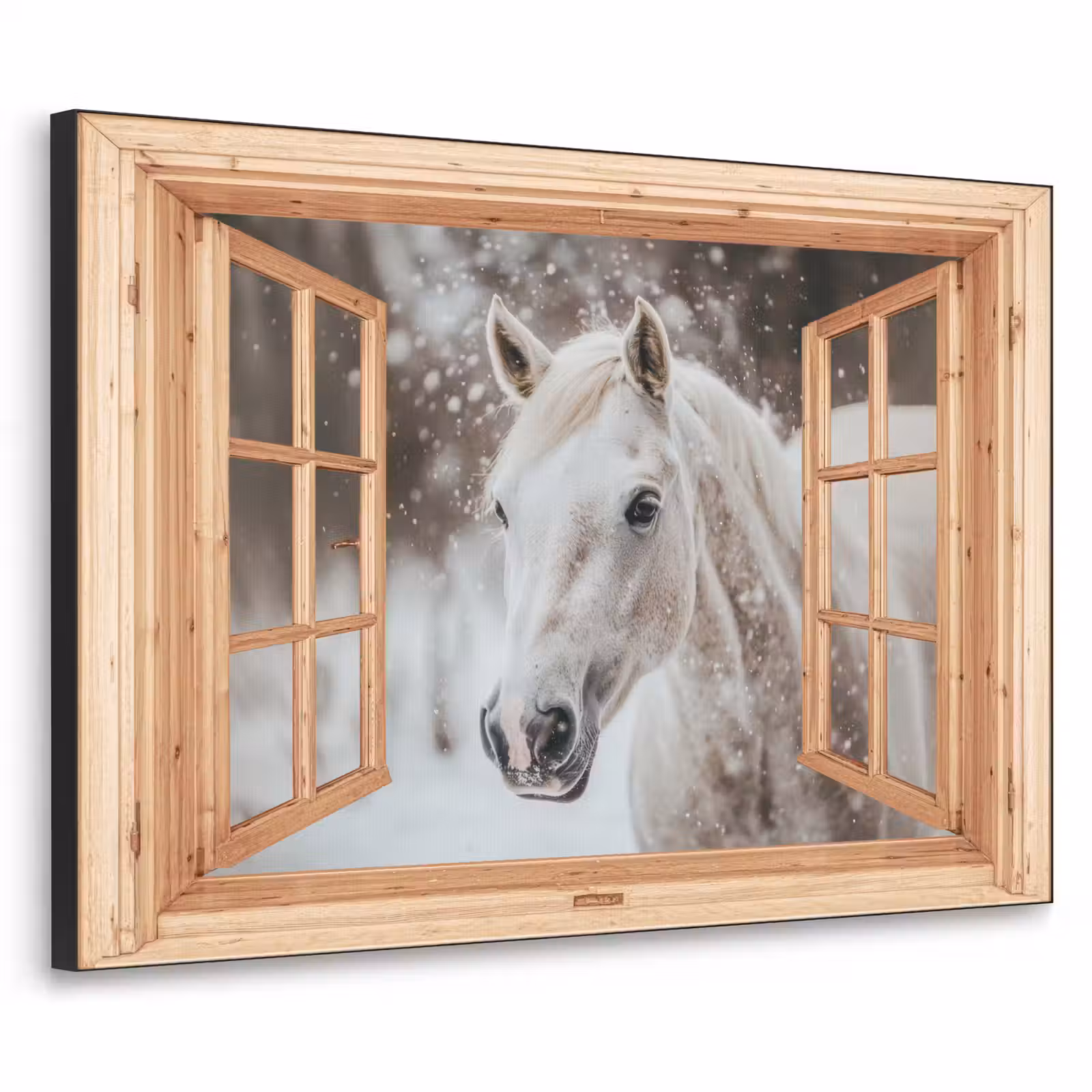 Art Frame - Durchsichtig - Pferd - Weiß - Winter - Tiere — 1