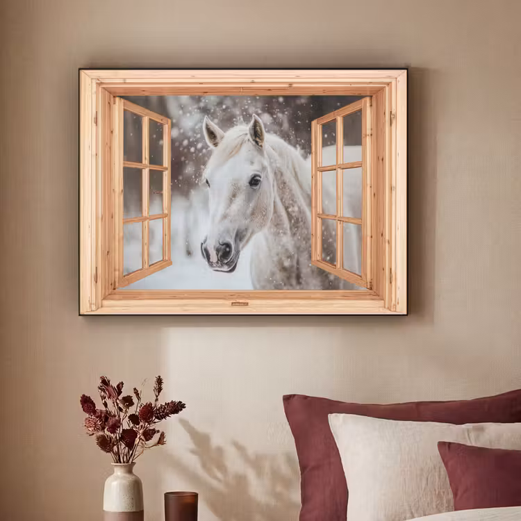 Art Frame - Durchsichtig - Pferd - Weiß - Winter - Tiere — 2