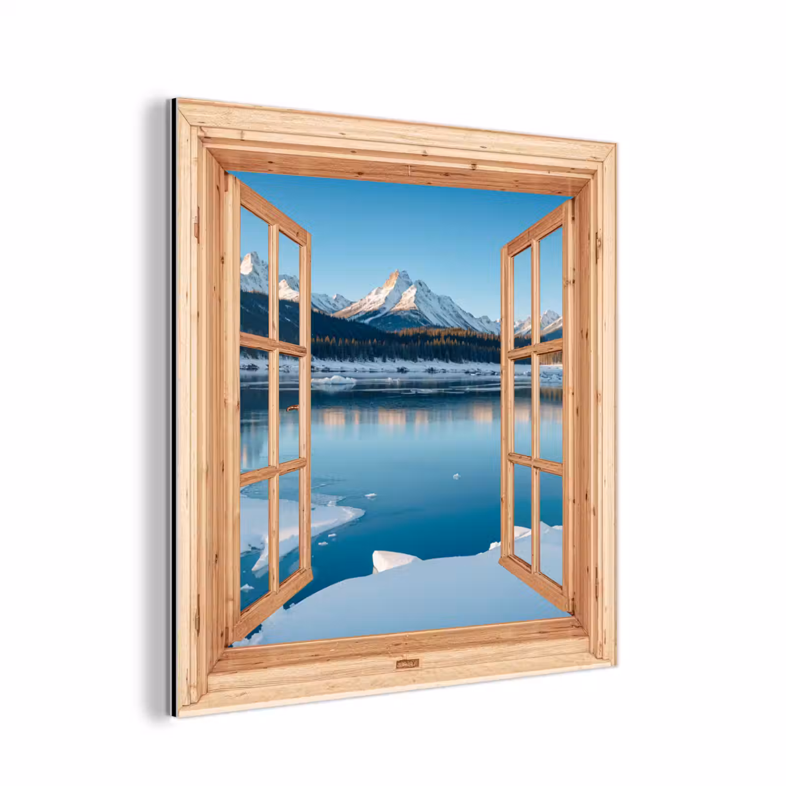 Alu-Dibond-Bild - Ansichten - Landschaft - Winter - See - Berg - Aussicht — 1