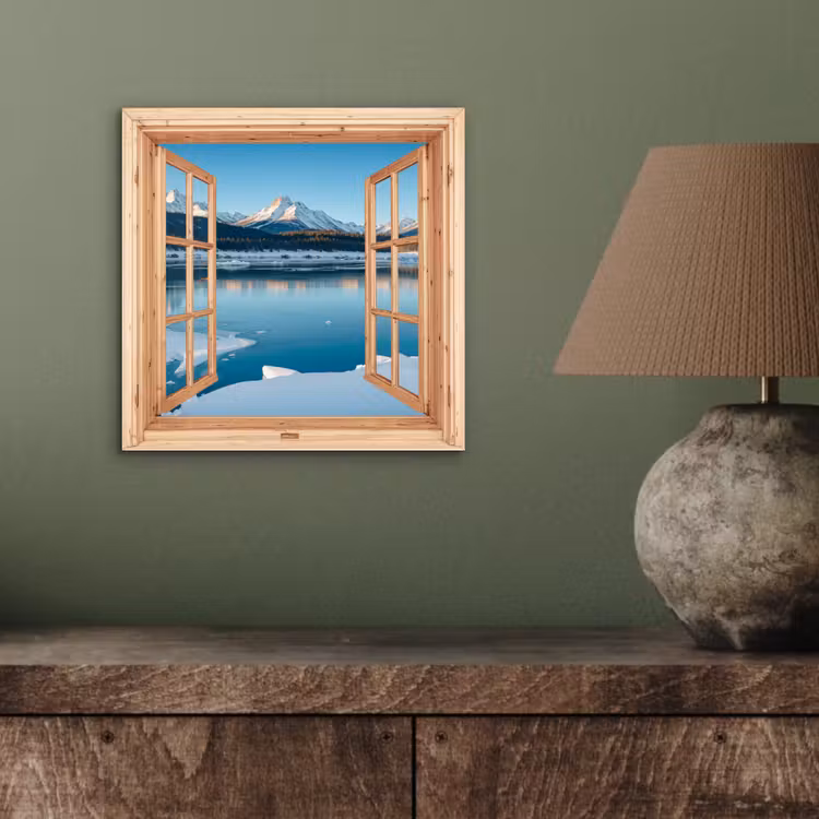 Alu-Dibond-Bild - Ansichten - Landschaft - Winter - See - Berg - Aussicht — 3